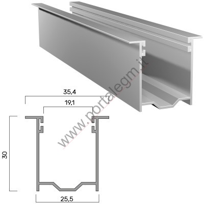 A34 Guida Alluminio 25,5x30